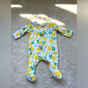 Baby Organic Cotton Lemonade Footed Sleeper Pajamas 3M